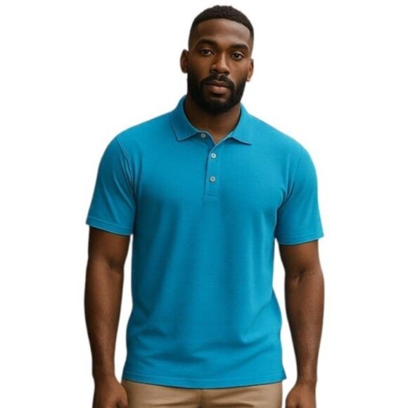 PGA Tour Pro Series Official Mens Polo Shirt Aqua Size Medium - Picture 1 of 10